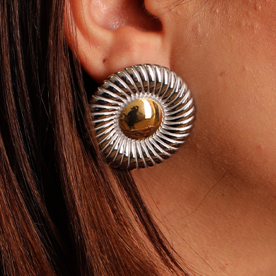 TWO-TONE VINTAGE EARRINGS