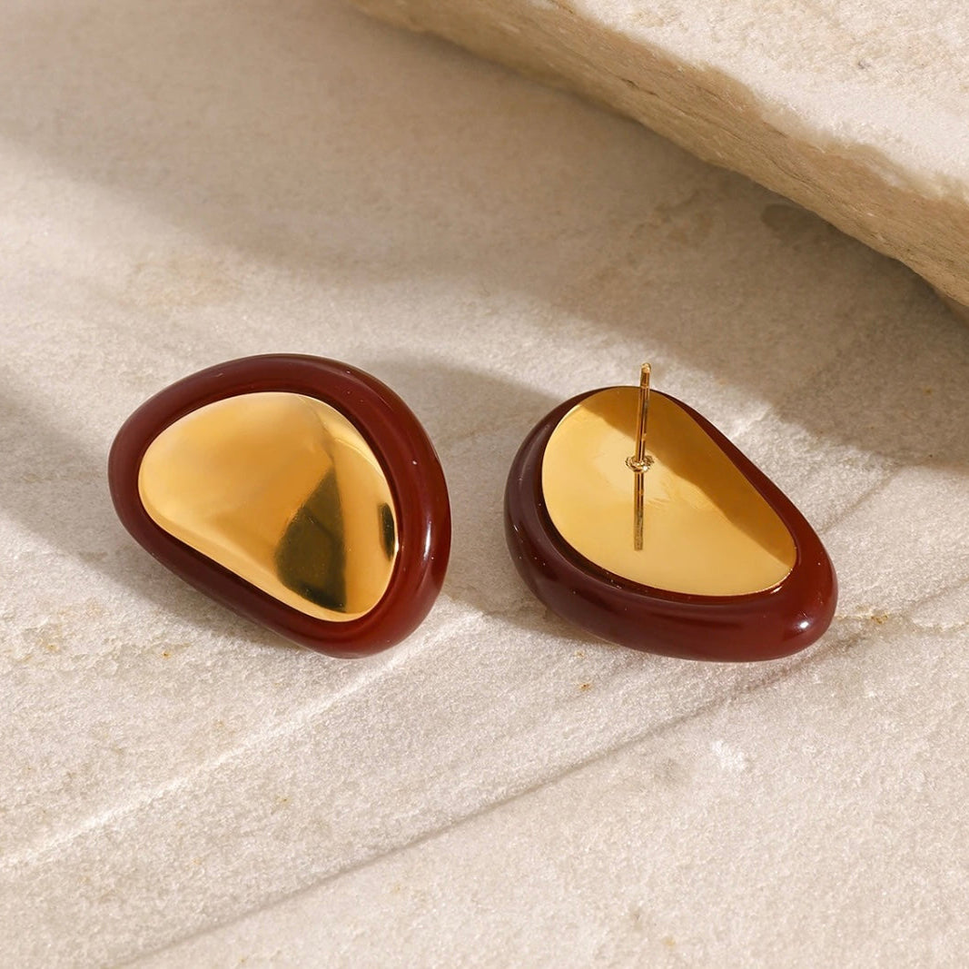 OVAL DROP EARRINGS