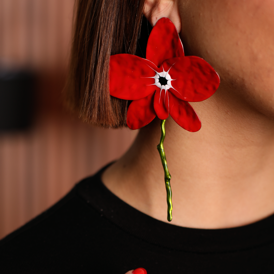 SCARLET PETAL EARRINGS